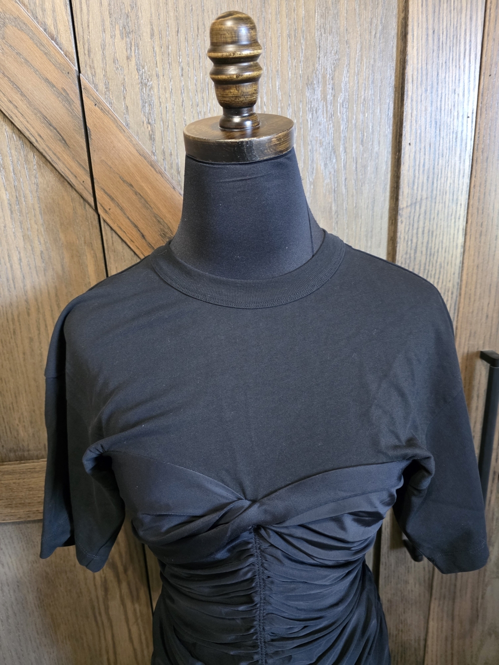Alexander Wang Black Ruched T-Shirt Mini Dress - Picture 3 of 5